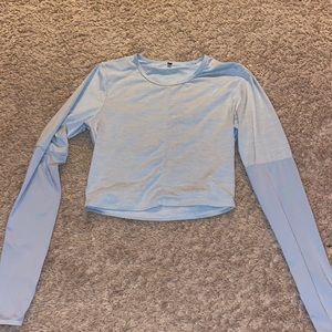Long sleeve gym shark top